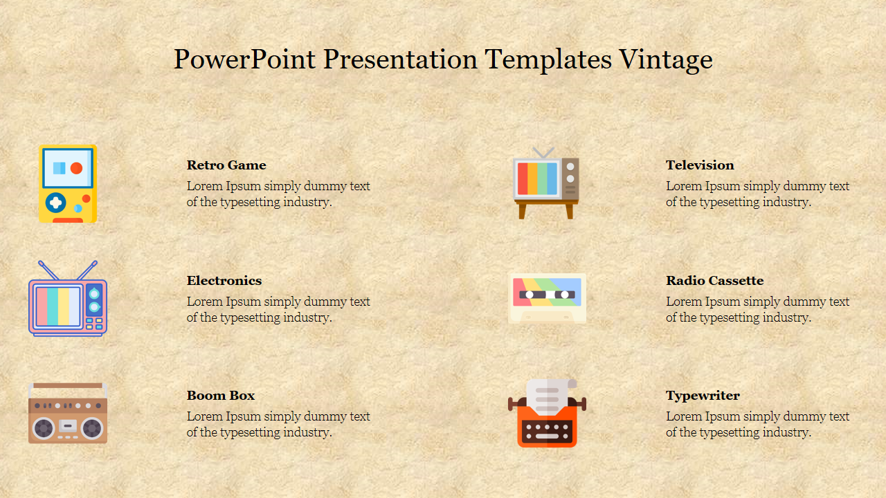 PowerPoint Presentation Templates Vintage